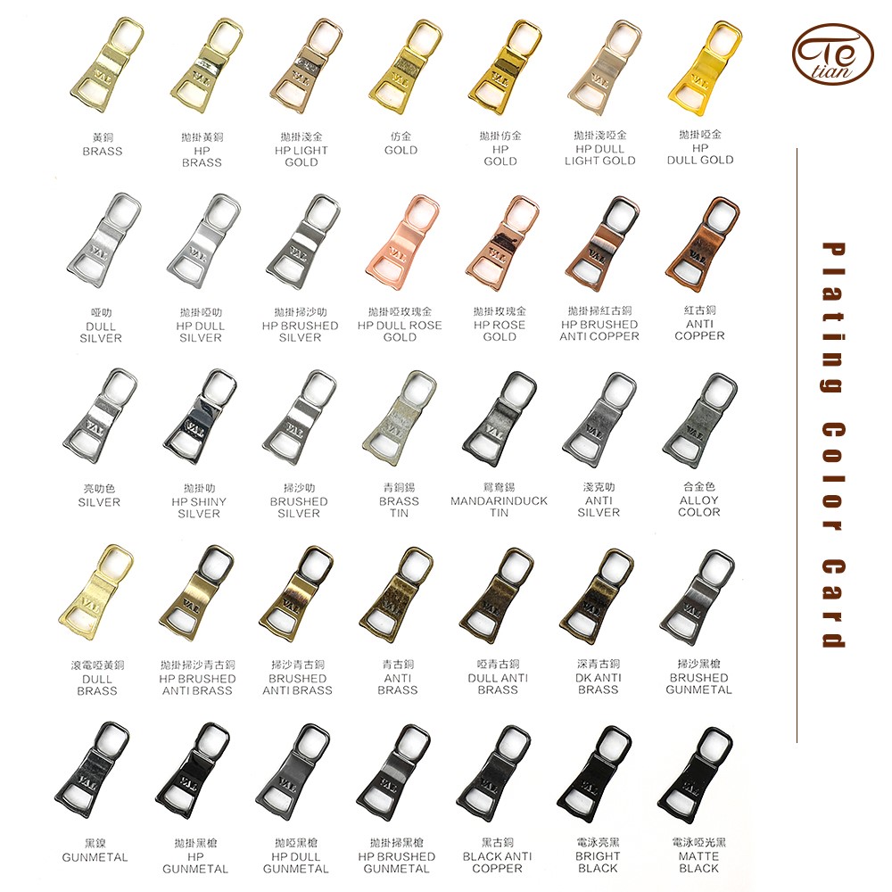 Plating Color Card
